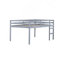 Lit mezzanine double en bois d'hévéa avec échelle-721995312