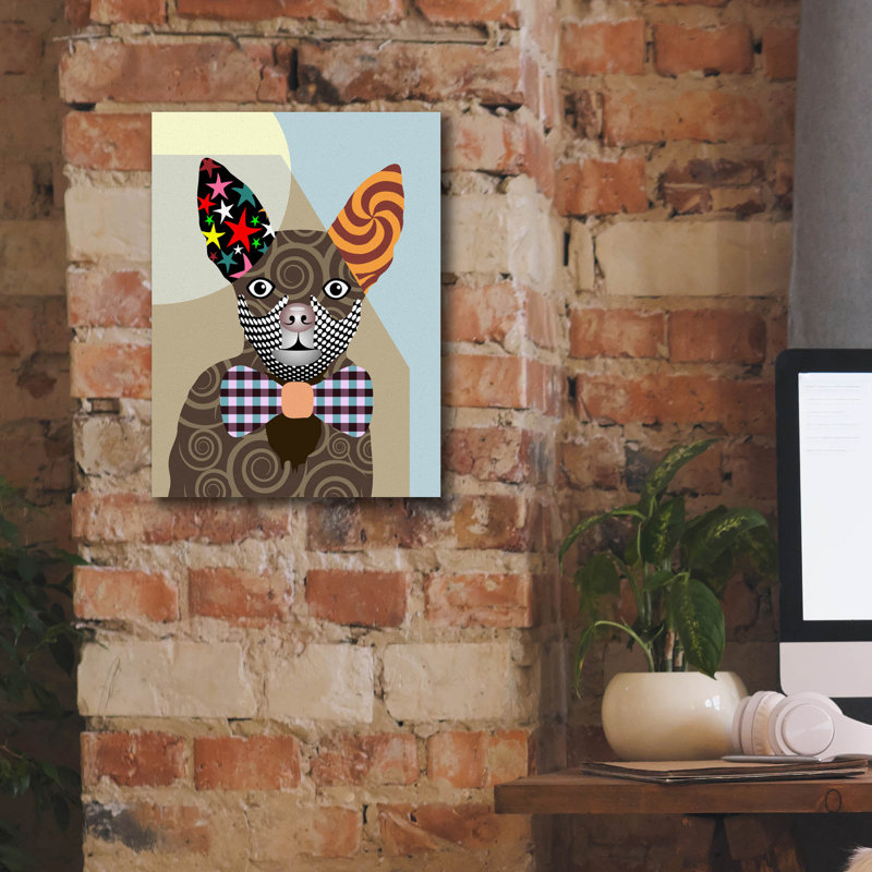 «Chihuahua Dog» par Lanre Adefioyue, H 16 po x l 12 po x P 0,75 po