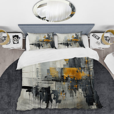 Abstract Cityscape III - Abstract Collages Duvet Cover Set
