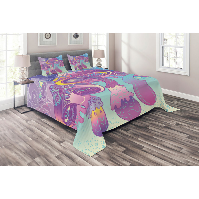 Polyester Coverlet, King Bedspread + 2 Shams