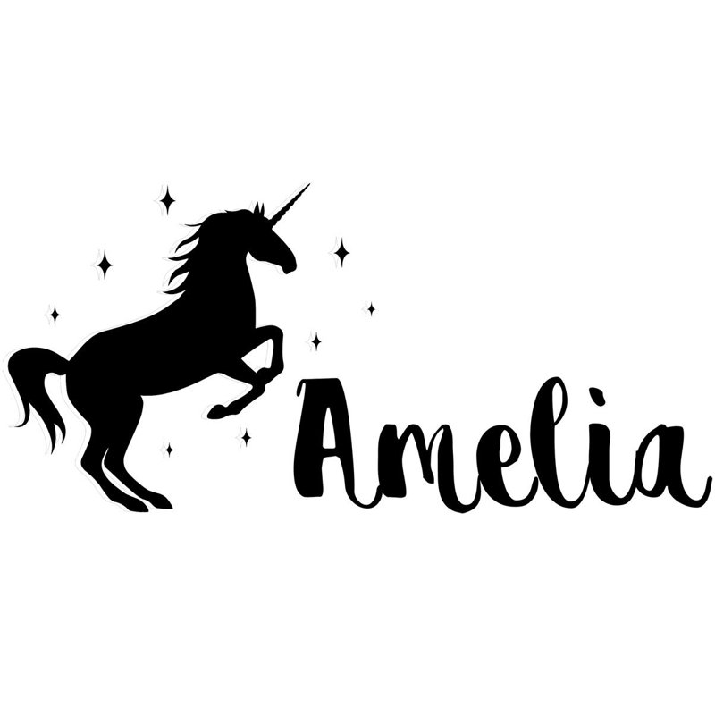 Wall Decal, 11" H x 22" W, Black