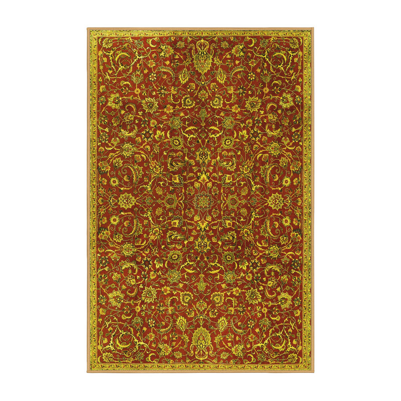 Tapis traditionnels jaunes 4292, Rectangle 4 pi x 6 pi