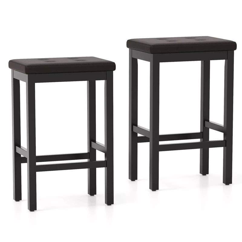 Mildenhall Upholstered Bar Stool, Black, Black