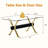 71'' Glass Dining Table,Rectangular Kitchen & Dining Table-1580874592