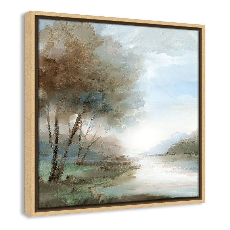 Peaceful River - Square Version Print par Nan, Naturel, H 17,5 po x l 17,5 po