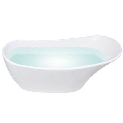 59" x 26.3" Freestanding Soaking Fiberglass Bathtub