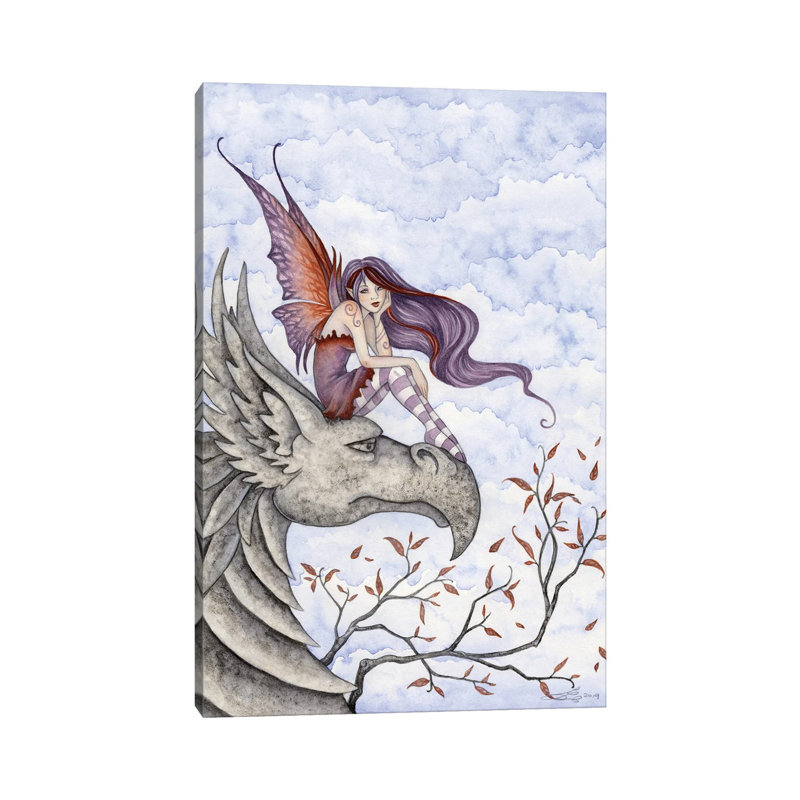Gryphons Perch by Amy Brown - Wrapped Canvas Print, 66.04 cm H x 45.72 cm W x 1.91 cm D
