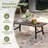 Bular Rectangular Metal Outdoor Coffee Table , 32.8'' in. W 47.2'' in. D