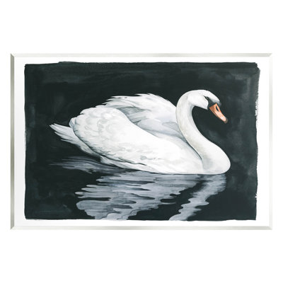 Portrait de cygne élégant, estampe numérique par Grace Popp