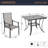4 - Person Metal Patio Dining Set with Rectangular Table-72156547