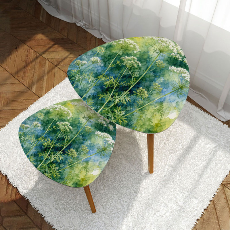 Ensemble de 2 tables basses gigognes Triangle