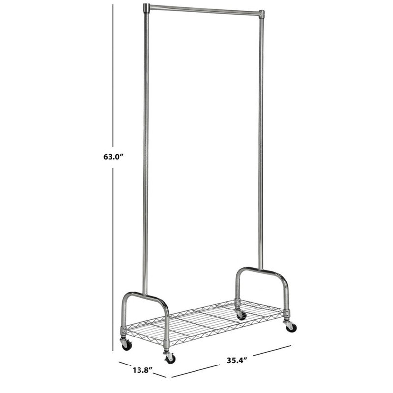 Ples 35.4'' Metal Rolling Clothing Rack