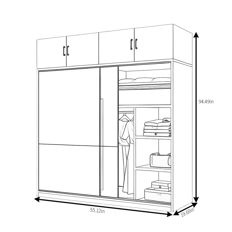 Oller, 94" H x 55" W x 20" D