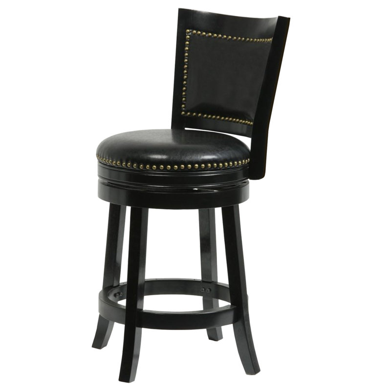Tabouret de bar en bois massif, Noir