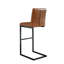 Tabouret de bar brun en similicuir de forme carrée, à dossier, convenant à un îlot de cuisine, à la maison et au comptoir de salle à manger, 2 de style minimaliste avec siège ergonomique, idéal