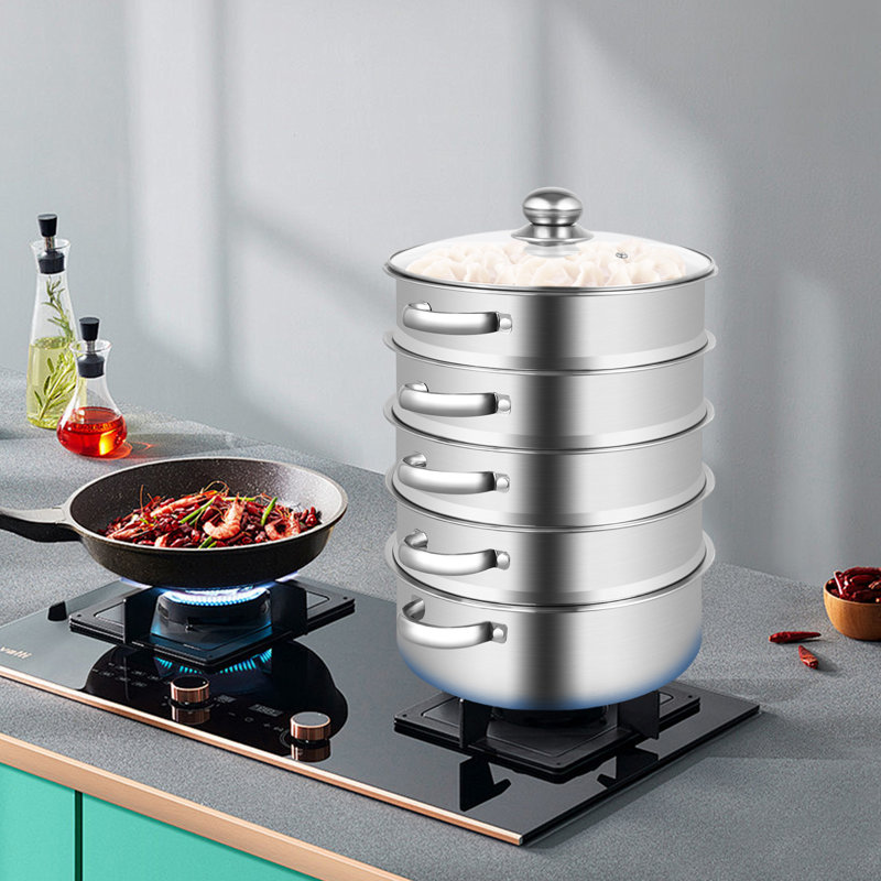 5-Tier Stainless Steel Steamer Pot