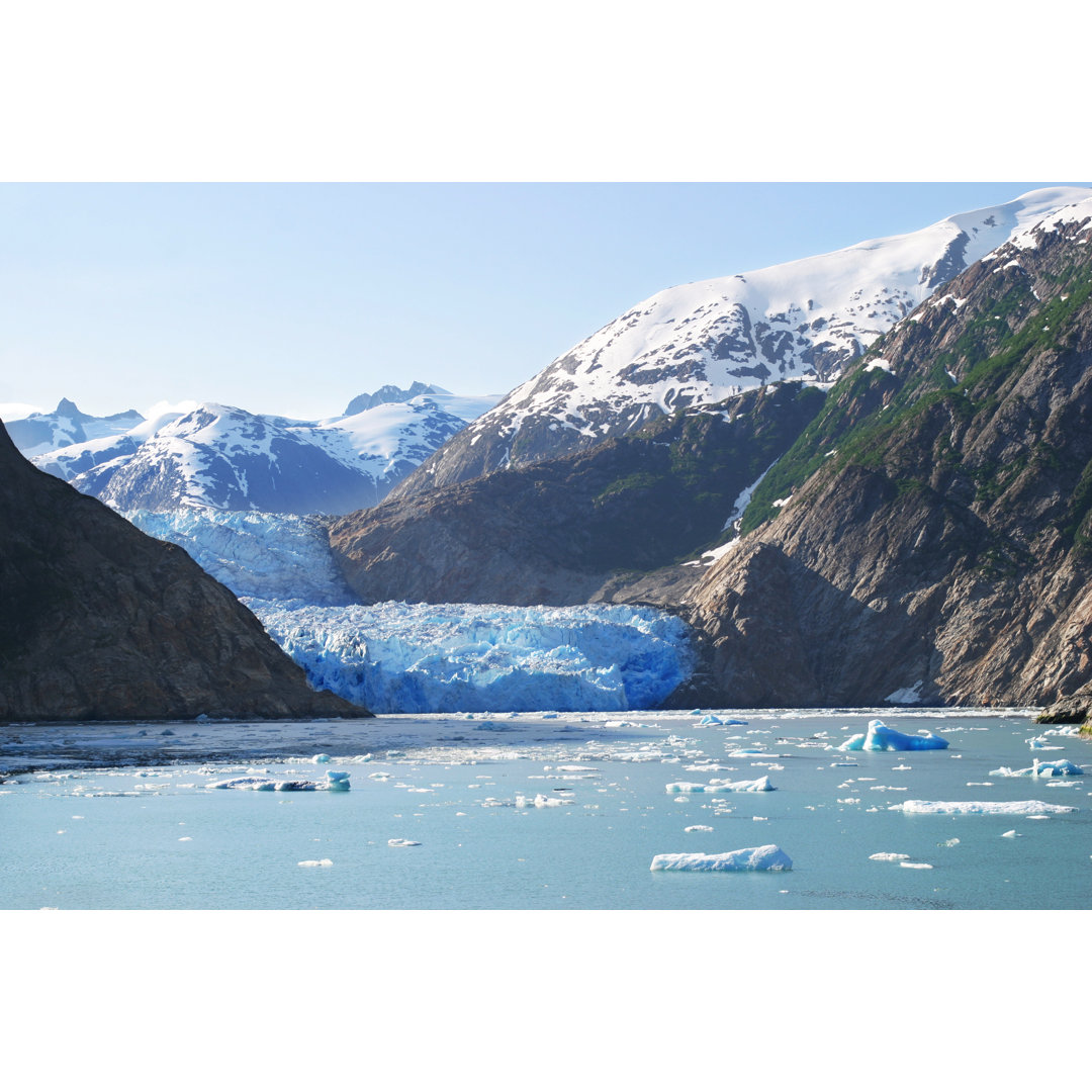 Sawyer Glacier In Alaska Mountains von Donald_gruener - Ohne Rahmen auf Leinwand drucken