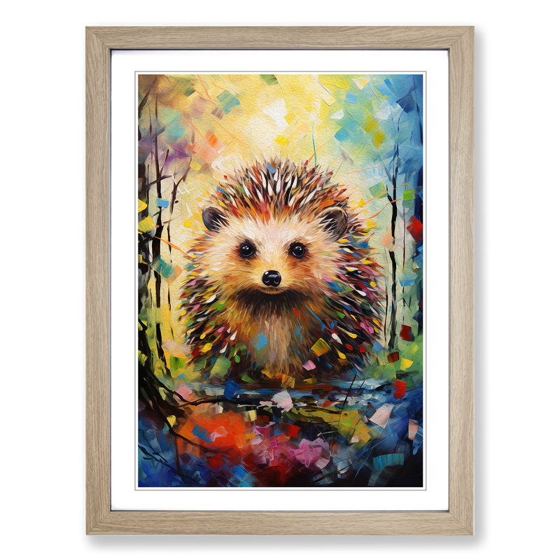 Hedgehog Expressionism Art - Framed Print