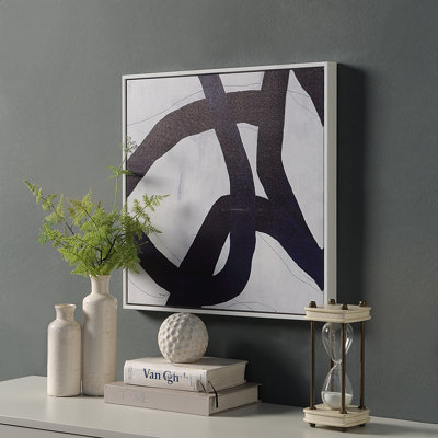 Modern Navy 20x20 Inch Frameless Wall Art Set with Versatile Orientation