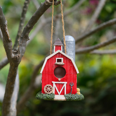 Maison d'oiseaux pour l'extérieur Maison d'oiseaux en résine, jardin, cour, cour, décoration, maison faite à la main
