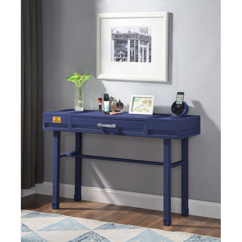 Meuble-lavabo à finition bleue