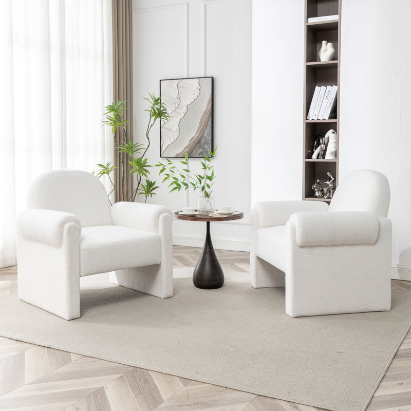 Fauteuil Bryonie, Polyester blanc