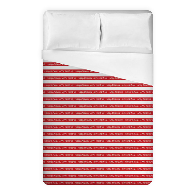  Housse de couette Merry Christmas Stripes, Double / Grand