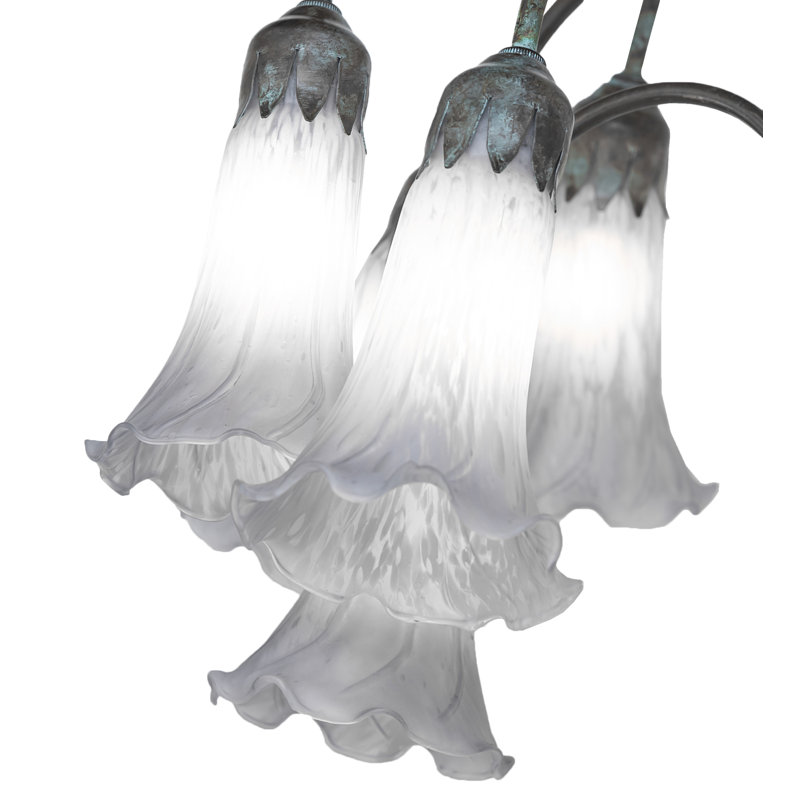 Lampe sur pied l 61 po Tiffany Pond, gris