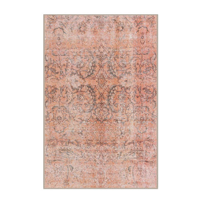Tapis contemporain rose