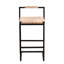 2 tabourets de bar en jacinthe d'eau tissés avec dossier - chaises de hauteur comptoir pour le restaurant, le soutien à domicile, 2 salles à manger robustes,-1336571085