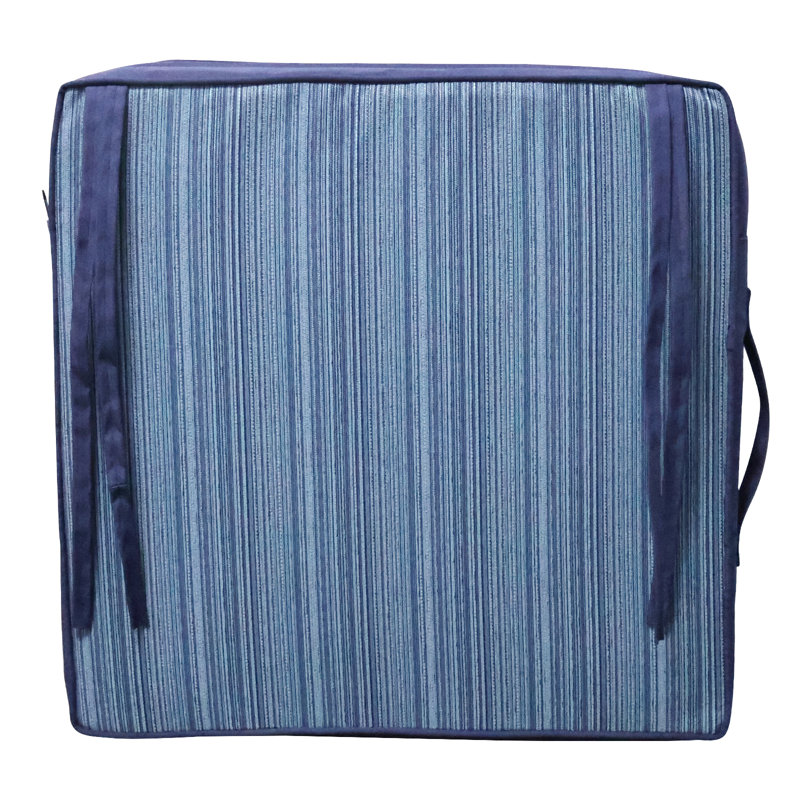 Front and back dual-use outdoor waterproof seat cushion(set of 2), Navy Striped
