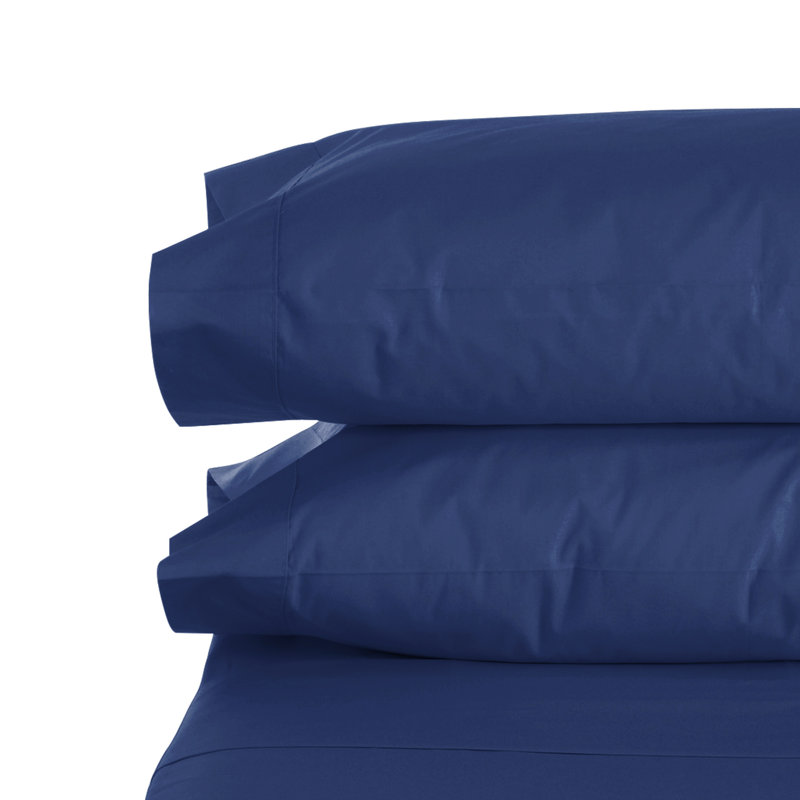 Royal Blue Hypoallergenic Cotton Standard/Queen Pillowcase Set