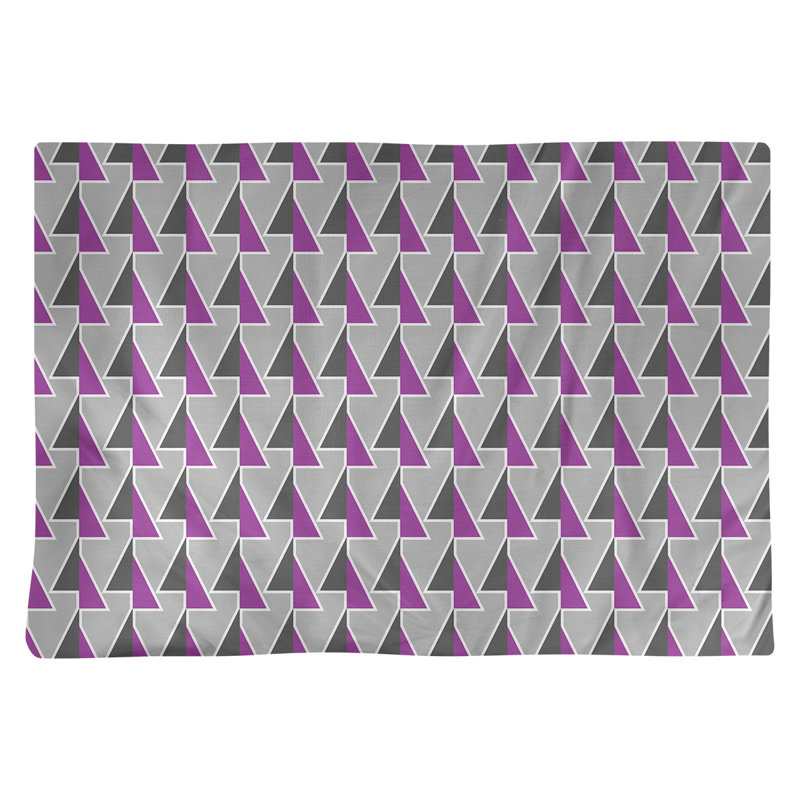Napperon en coton 18 po à flèches changeées, Violet / Gris / Noir, Coton