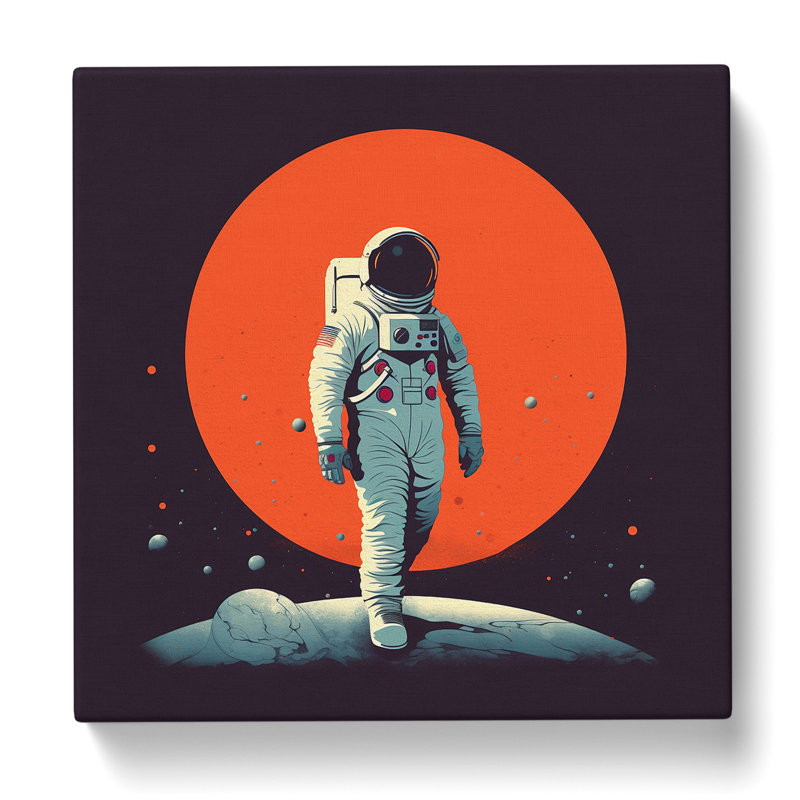 Astronaut Minimalism - Print, 35cm H x 35cm W x 3cm D