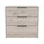 Commode rectangulaire 3 tiroirs Cannon - gris clair
