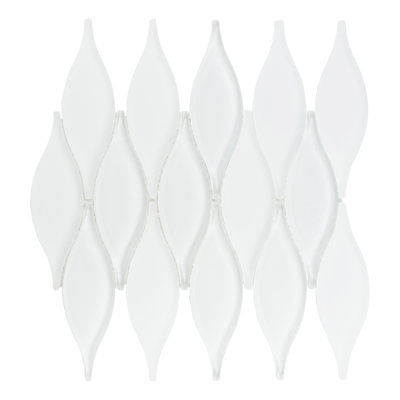 Zeille Glass and Metal Arabesque Mosaic Tile