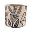 Avanna 4 Grey Sand And Cement Planters, Brown Botanical Patterns, Bohemian Room Decor Planter , Traits, Interior