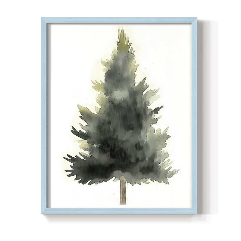 «Christmas Holiday Art DCCCLxxxx», reproduction d'art encadrée - bois massif, H 11 po x l 9 po, Bleu