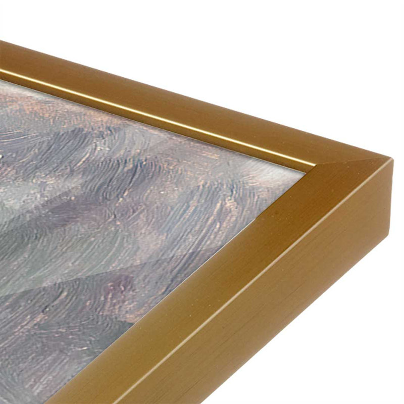 «Winter Reflections» par Carson Overs passer, reproduction d'art, H 30 po x l 40 po, Doré