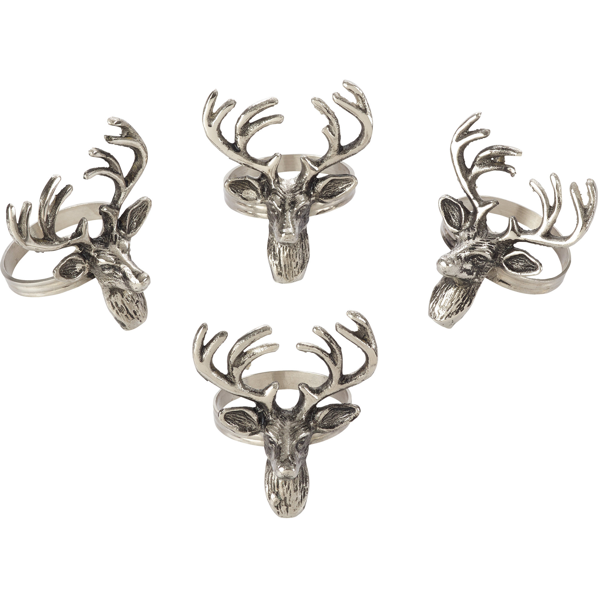Reindeer Napkin Ring, Silver