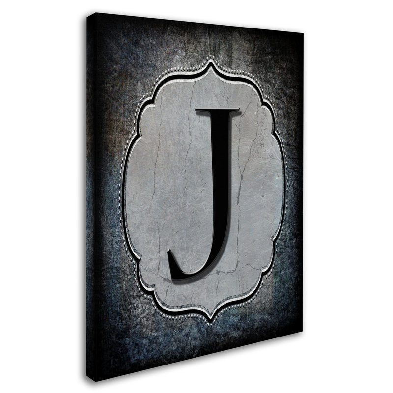 Lettre J par LightBoxJournal - reproduction d'art textuel sur toile tendue, H 32 po x l 24 po x P 2 po