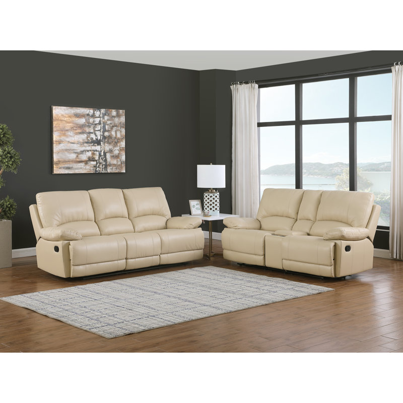 Ensemble de salon 2 pièces inclinable Trower, Beige
