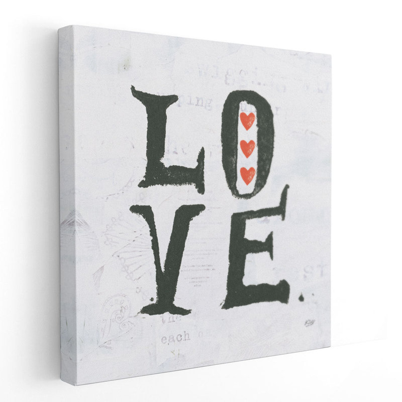 «Love», reproduction d'art sur toile, H 12 po x l 12 po