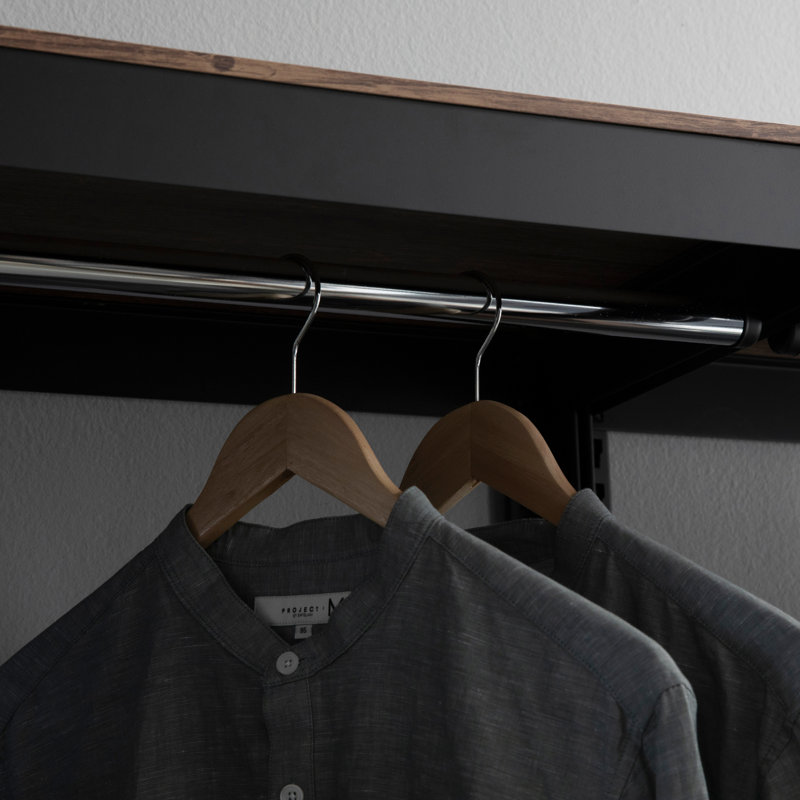 Jacobson 76.9" H x 32.1" W x 16.4" D Closet System Walk-In Tower, Black/Blue