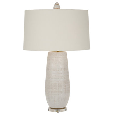 Lampe de table beige 31,5 po Blanche