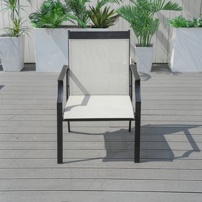 Rosenell 2 - Person Rectangular Outdoor Dining Fixed Flex Comfort Chair by Red Barrel Studio