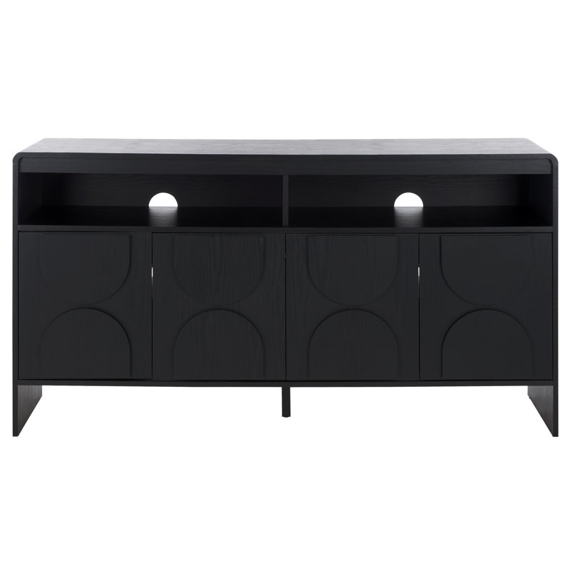 Buffet / support multimédia Hemby, Noir, noir, noir, noir