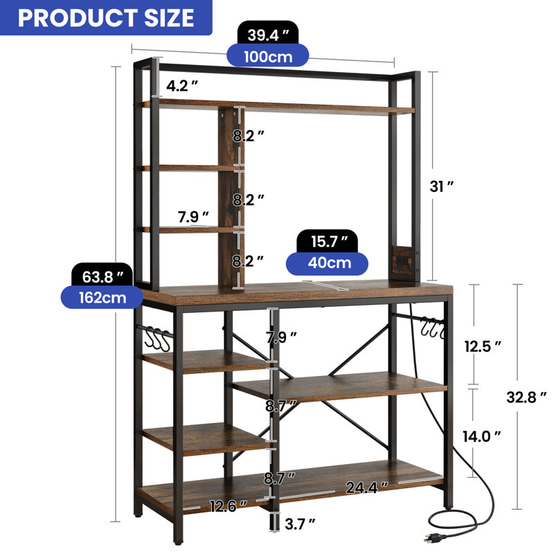 Oeflein 39.4'' W Metal Shelving Unit