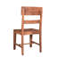 Ensemble de deux chaises d'appoint à dossier en bois brun