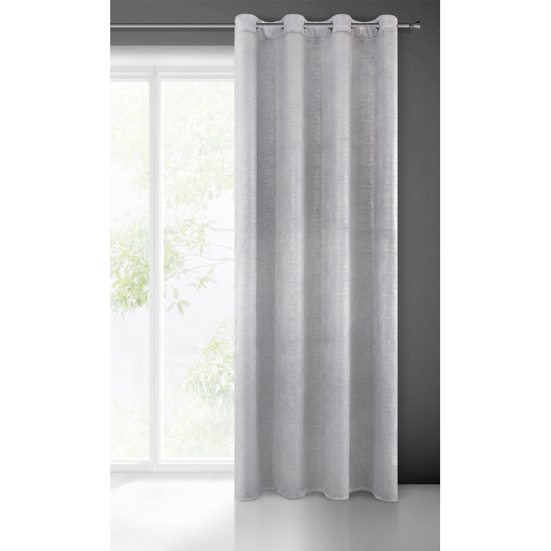Addine Eyelet Blackout Curtain, Grey